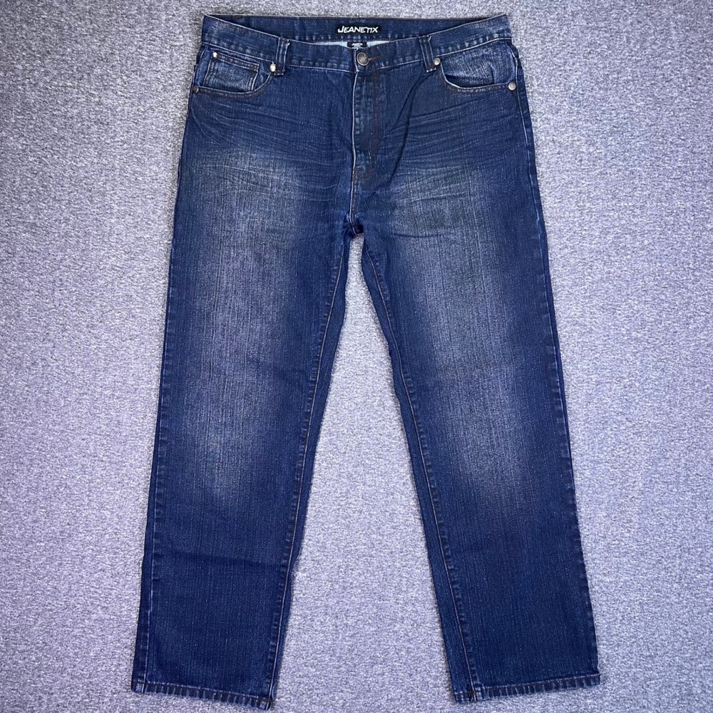 Jeanetix Jeans Mens 40 Dark Wash Straight Casual‎ Streetwear Urban Skater Denim